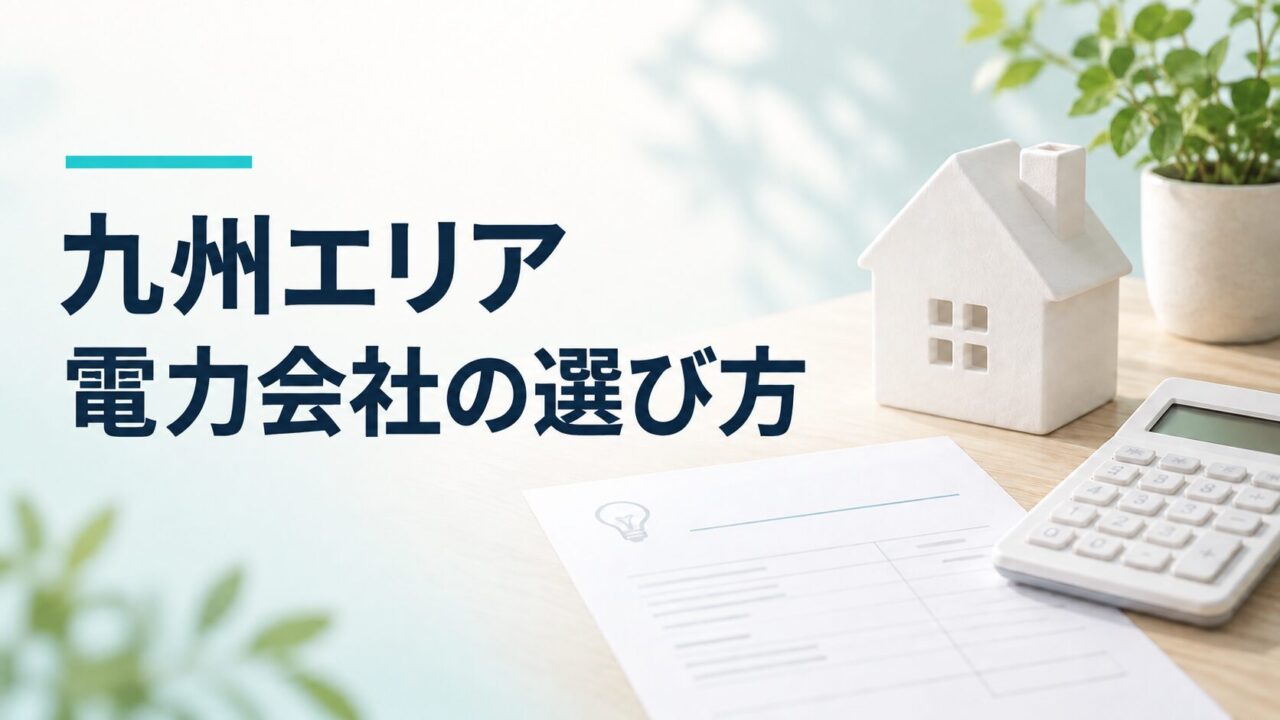 九州エリア 電力会社の選び方