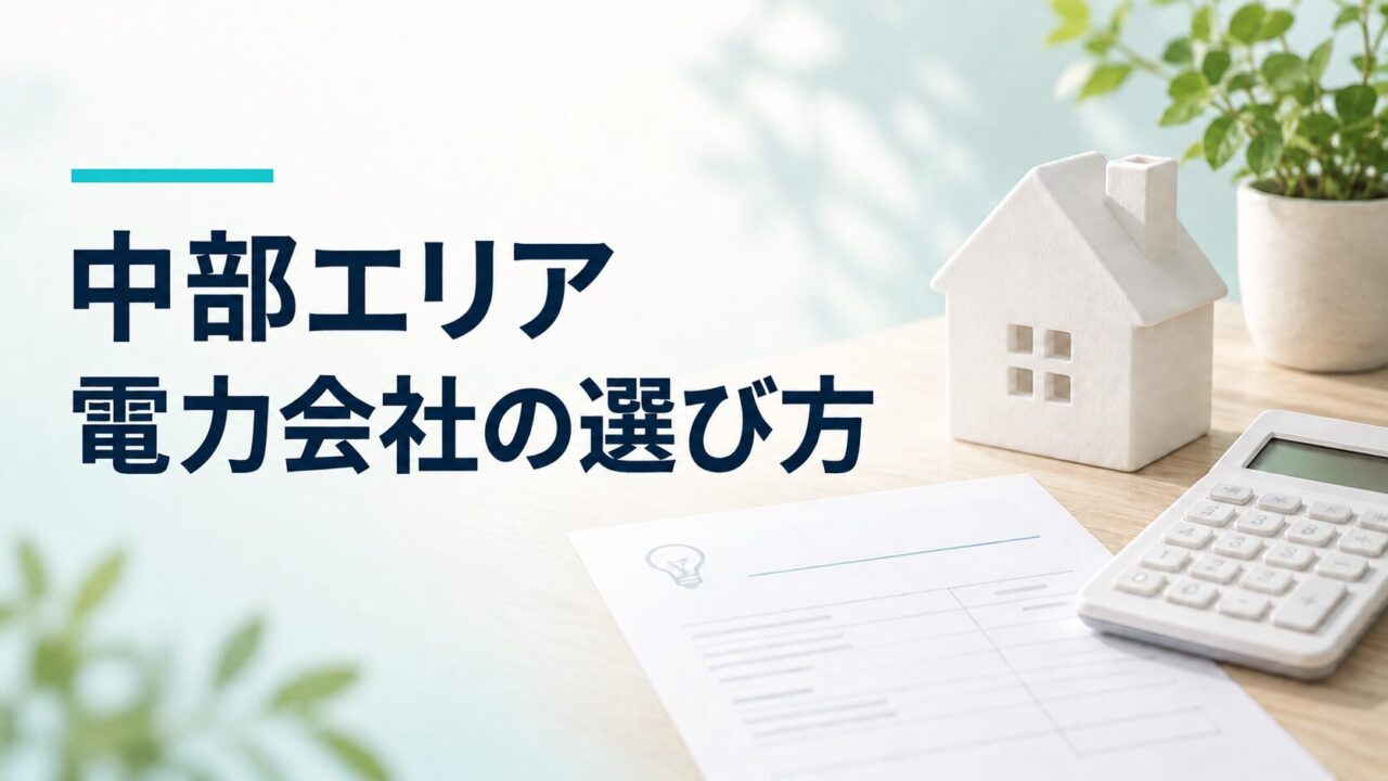 中部エリア 電力会社の選び方