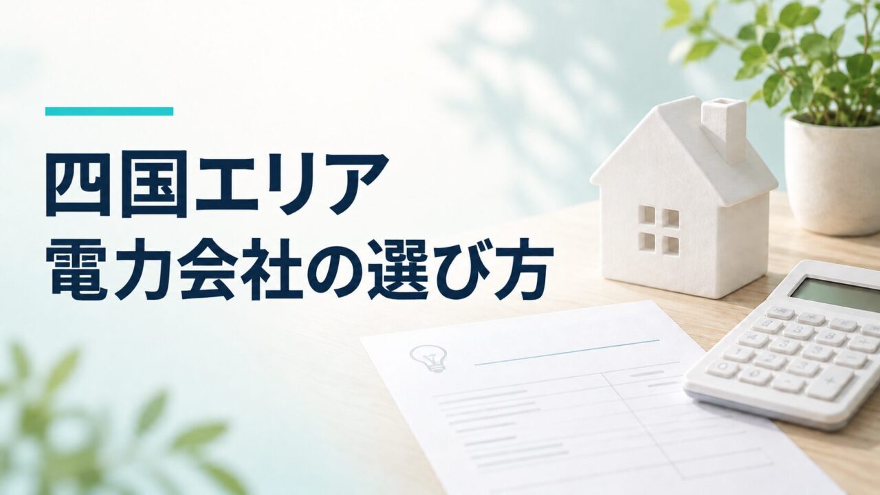 四国エリア 電力会社の選び方