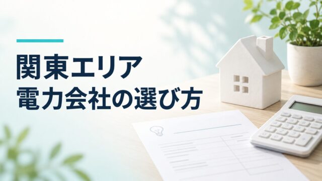 関東エリア 電力会社の選び方
