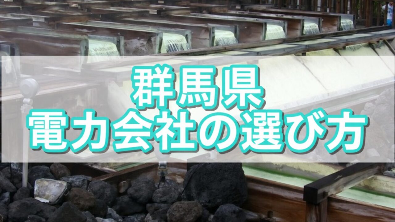 群馬県 電力会社の選び方
