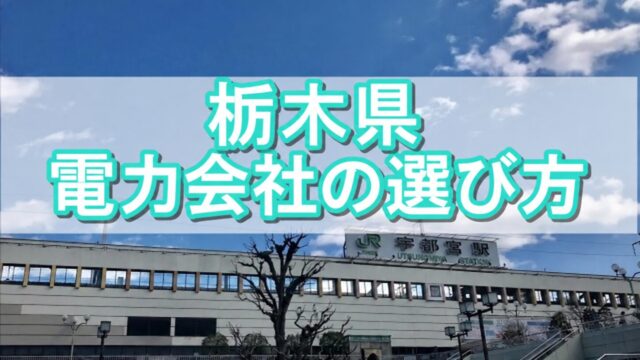 栃木県 電力会社の選び方